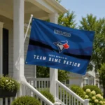 Toronto Blue Jays House Flag Custom Brushed Streaks Blue Best Selling