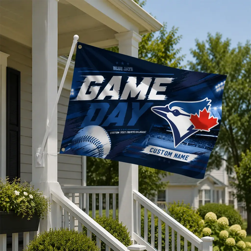 Toronto Blue Jays House Flag Custom Tech Panels Blue New Arrival Toronto Blue Jays House Flag Custom Tech Panels Blue New Arrival