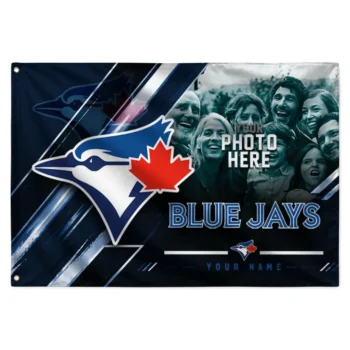 Toronto Blue Jays House Flag Customized Diagonal Stripes Blue Best Selling