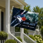 Toronto Blue Jays House Flag Customized Diagonal Stripes Blue Best Selling