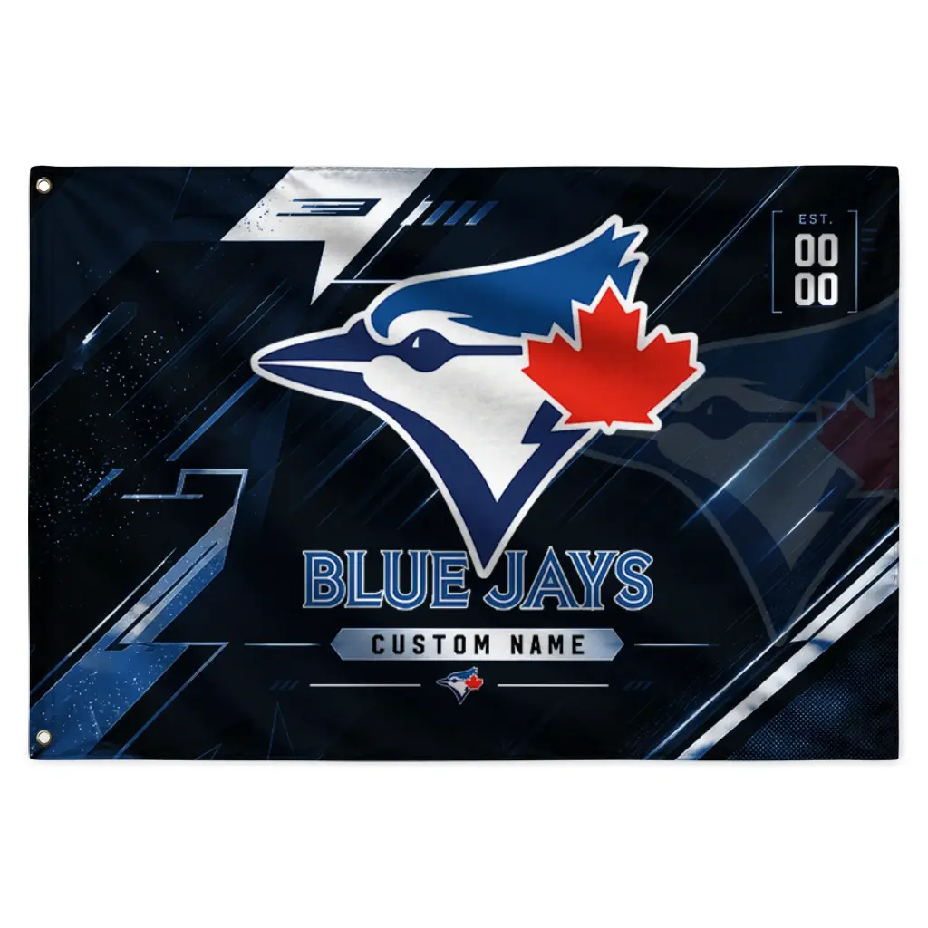Toronto Blue Jays House Flag Personalized Speed Slashes Blue Best Selling Toronto Blue Jays House Flag Personalized Speed Slashes Blue Best Selling