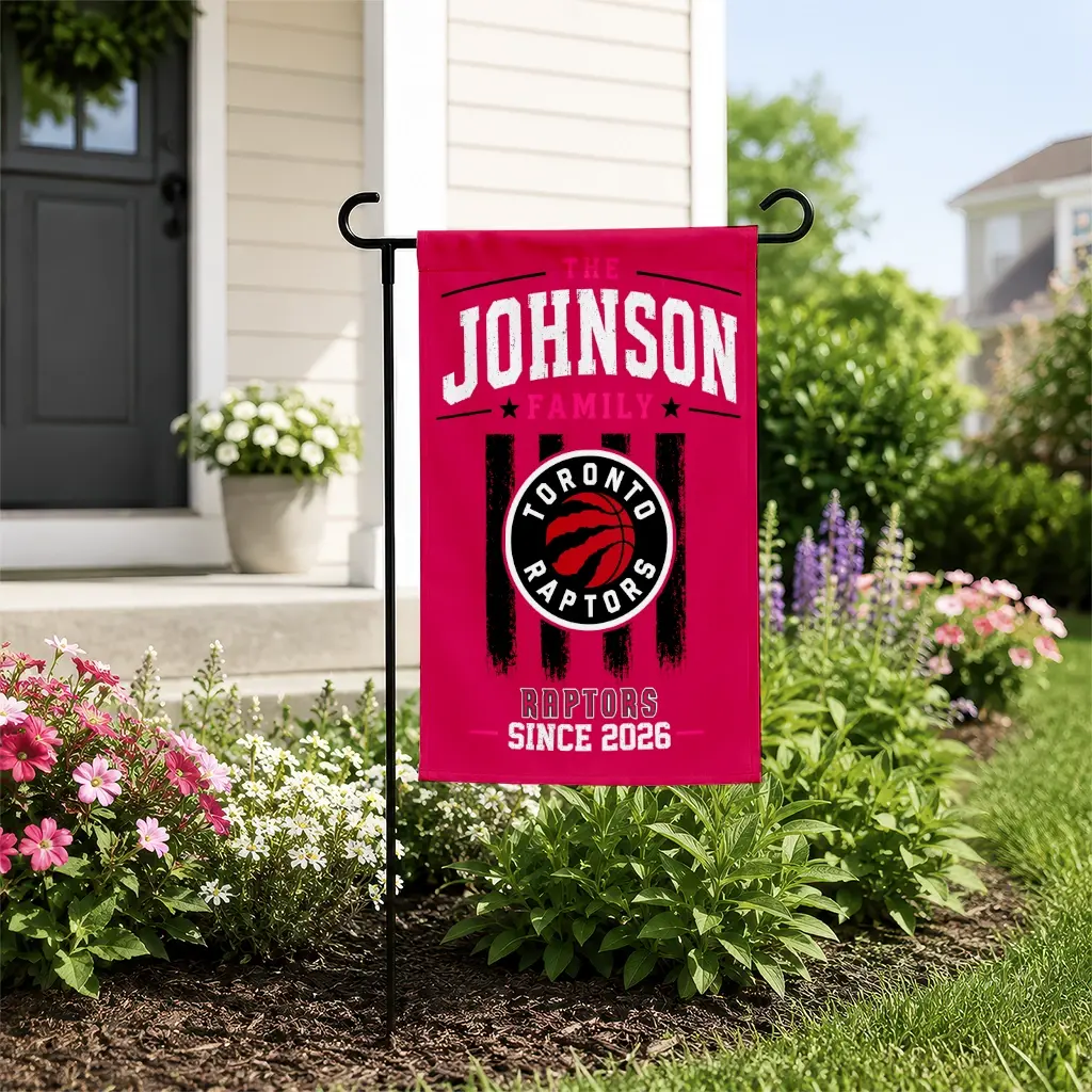 Toronto Raptors Garden Flag Custom Distressed Stripes Red New Arrival Toronto Raptors Garden Flag Custom Distressed Stripes Red New Arrival