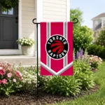 Toronto Raptors Garden Flag Customized Chevron Stripes Red Best Selling