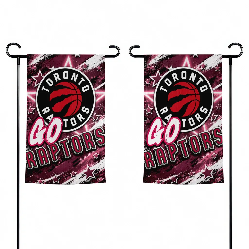 Toronto Raptors Garden Flag Personalized Glowing Star Red Fashion Forward Toronto Raptors Garden Flag Personalized Glowing Star Red Fashion Forward
