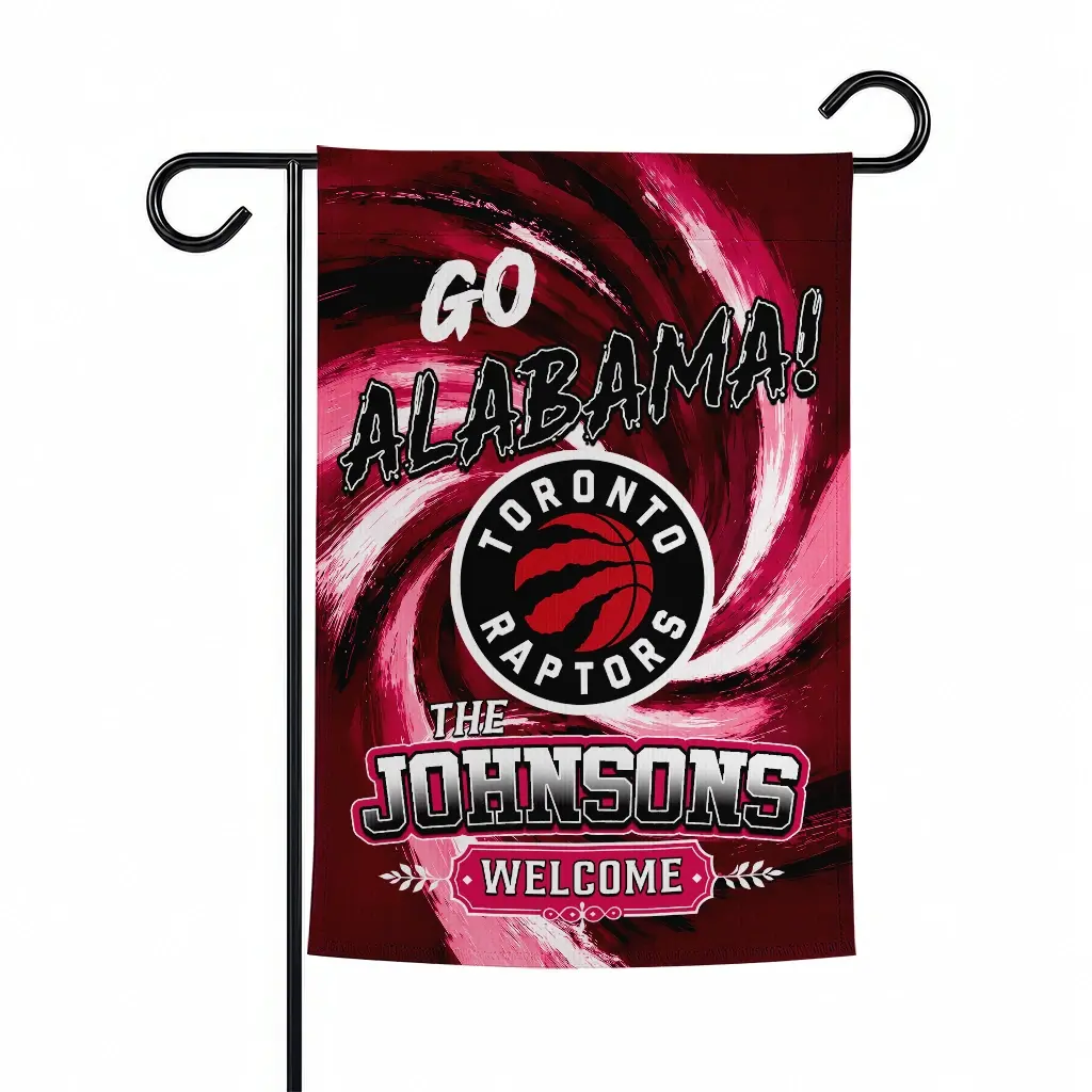 Toronto Raptors Garden Flag Personalized Swirl Vortex Red Best Selling Toronto Raptors Garden Flag Personalized Swirl Vortex Red Best Selling