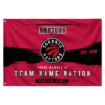 Toronto Raptors House Flag Customized Brushed Streaks Red Best Selling