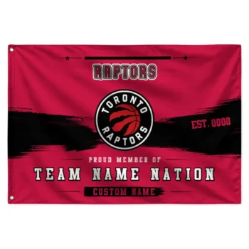 Toronto Raptors House Flag Customized Brushed Streaks Red Best Selling