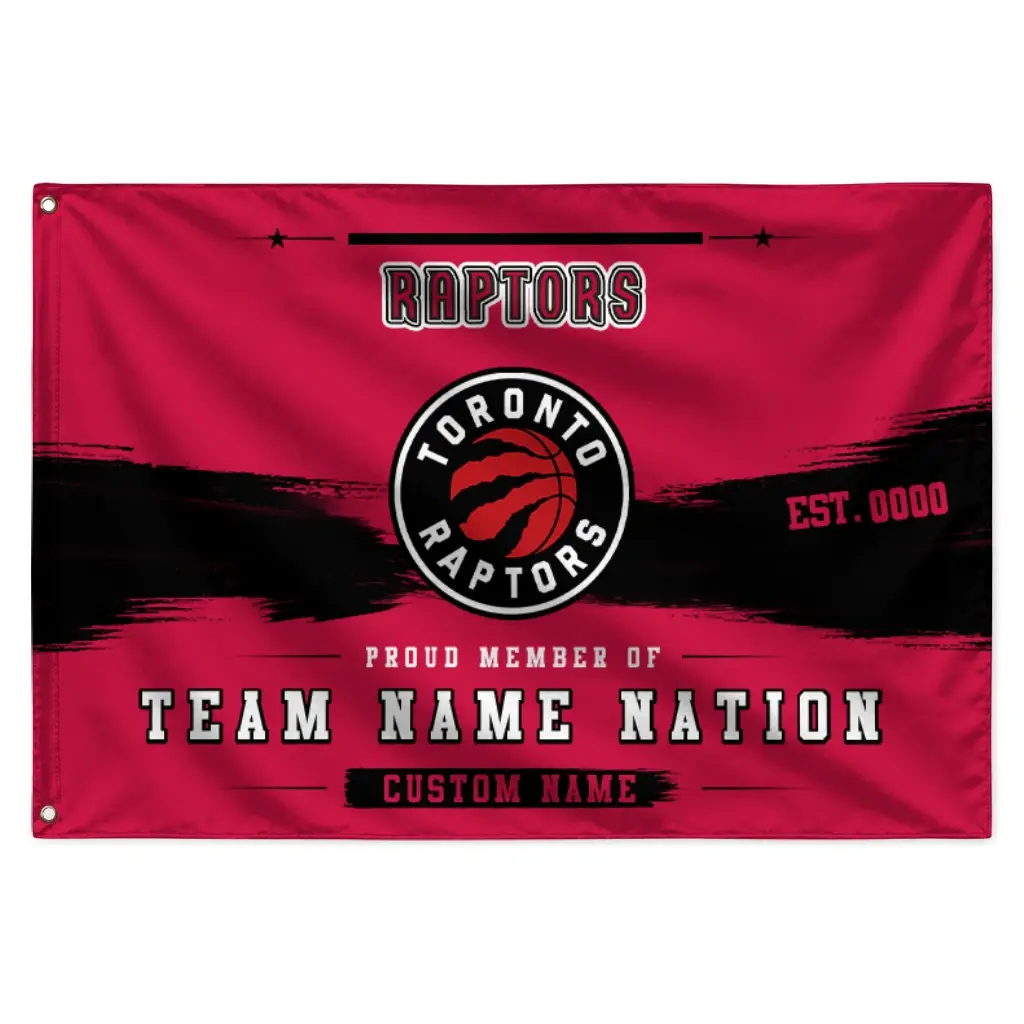 Toronto Raptors House Flag Customized Brushed Streaks Red Best Selling Toronto Raptors House Flag Customized Brushed Streaks Red Best Selling