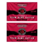 Toronto Raptors House Flag Customized Brushed Streaks Red Best Selling
