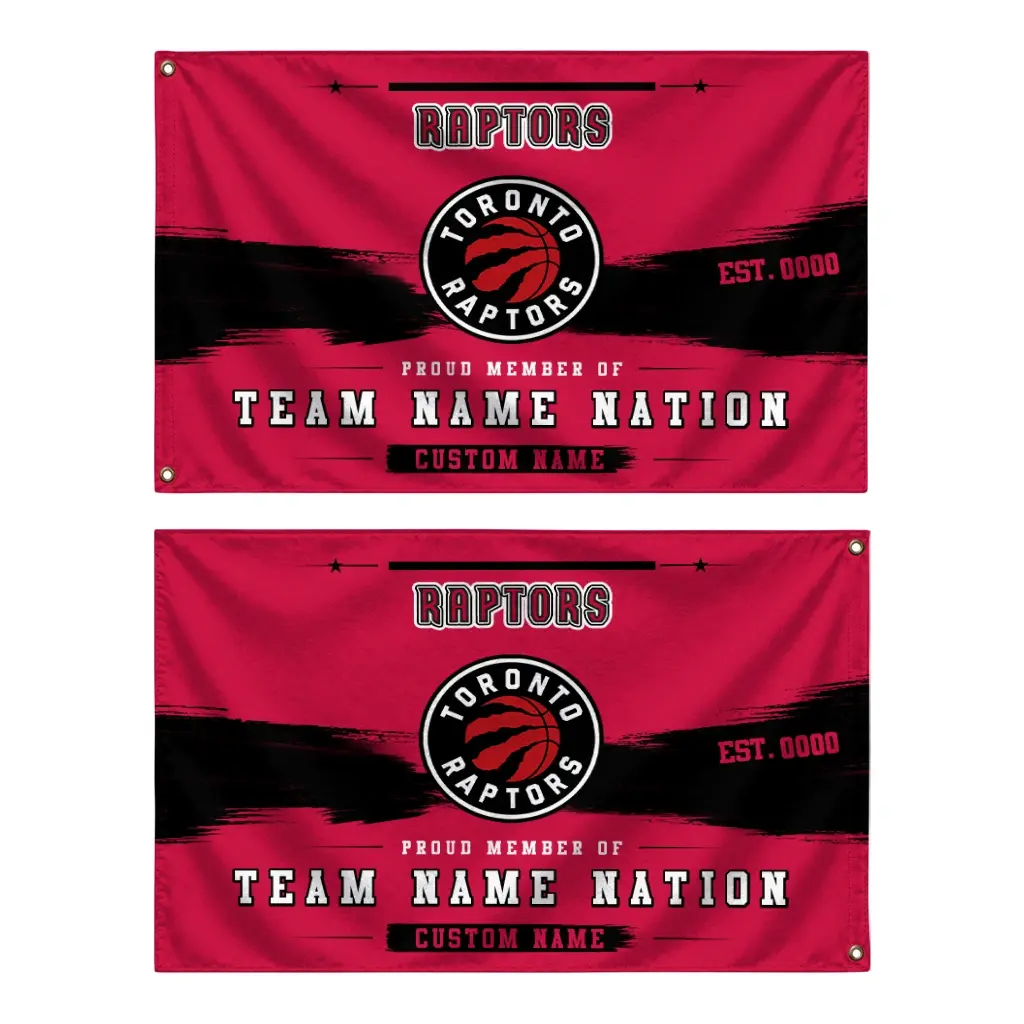 Toronto Raptors House Flag Customized Brushed Streaks Red Fashion Forward Toronto Raptors House Flag Customized Brushed Streaks Red Fashion Forward