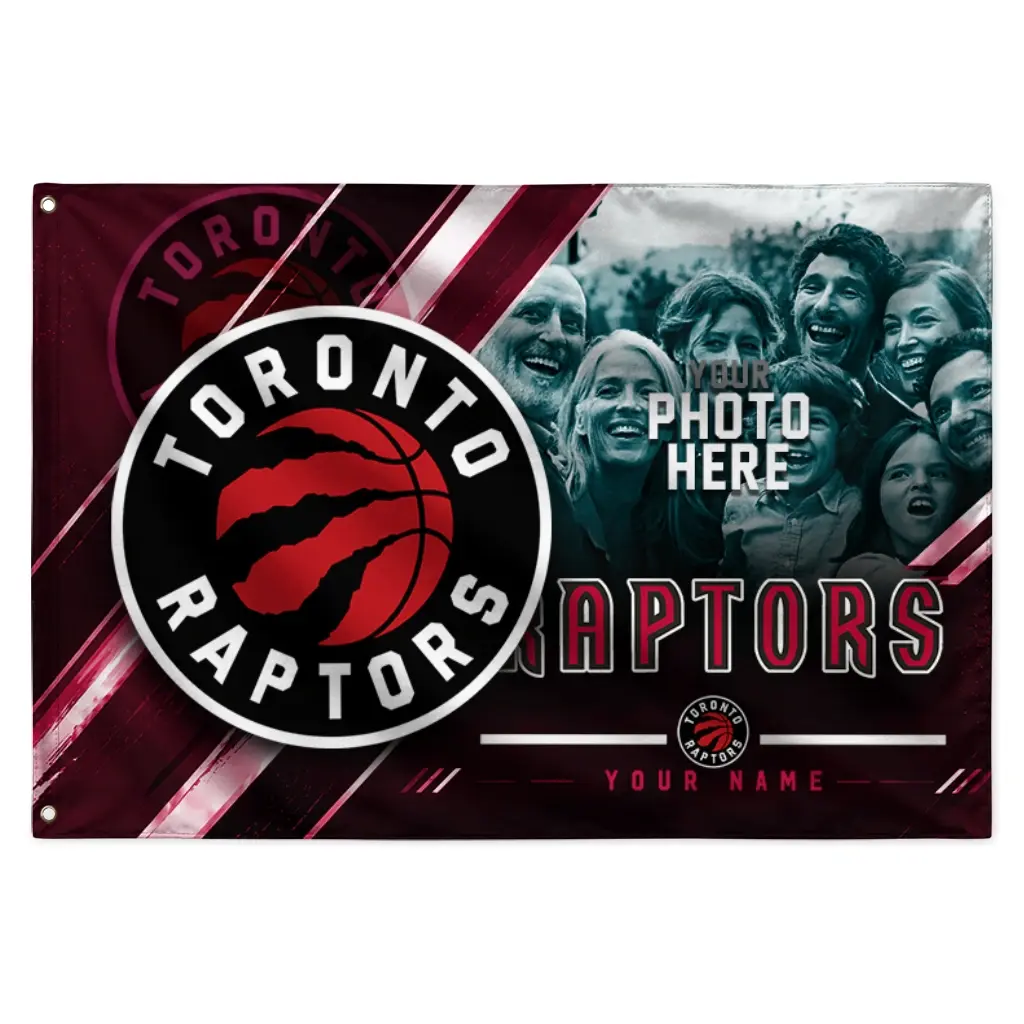 Toronto Raptors House Flag Personalized Diagonal Stripes Red Best Selling Toronto Raptors House Flag Personalized Diagonal Stripes Red Best Selling