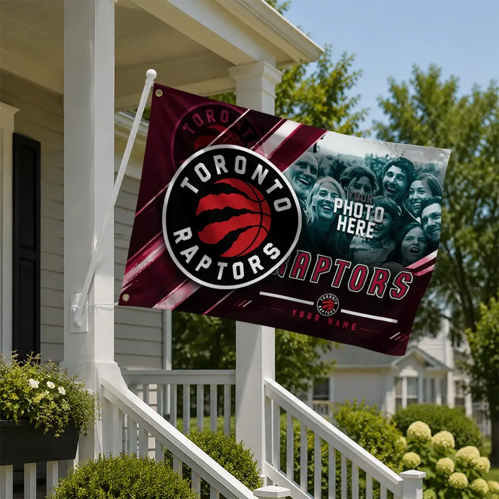 Toronto Raptors House Flag Personalized Diagonal Stripes Red New Arrival Toronto Raptors House Flag Personalized Diagonal Stripes Red New Arrival