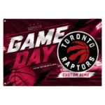 Toronto Raptors House Flag Personalized Energy Brushstrokes Red Best Selling