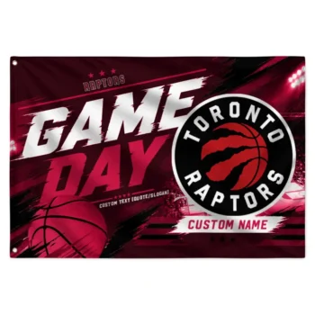 Toronto Raptors House Flag Personalized Energy Brushstrokes Red Best Selling