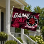 Toronto Raptors House Flag Personalized Energy Brushstrokes Red Best Selling