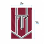 Troy Trojans Garden Flag Custom Chevron Stripes Red Best Selling