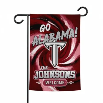 Troy Trojans Garden Flag Customized Swirl Vortex Red Best Selling