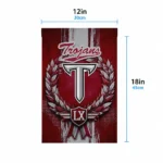 Troy Trojans Garden Flag Personalized Laurel Wreath Red Best Selling