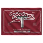 Troy Trojans House Flag Custom Ornate Border Red Best Selling