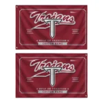 Troy Trojans House Flag Custom Ornate Border Red Best Selling