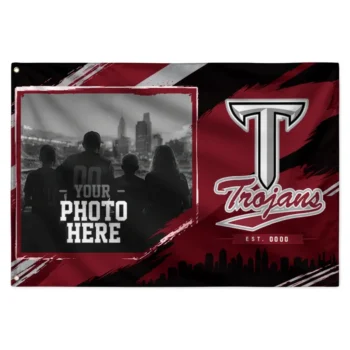 Troy Trojans House Flag Personalized Framed Photo Red Black Best Selling