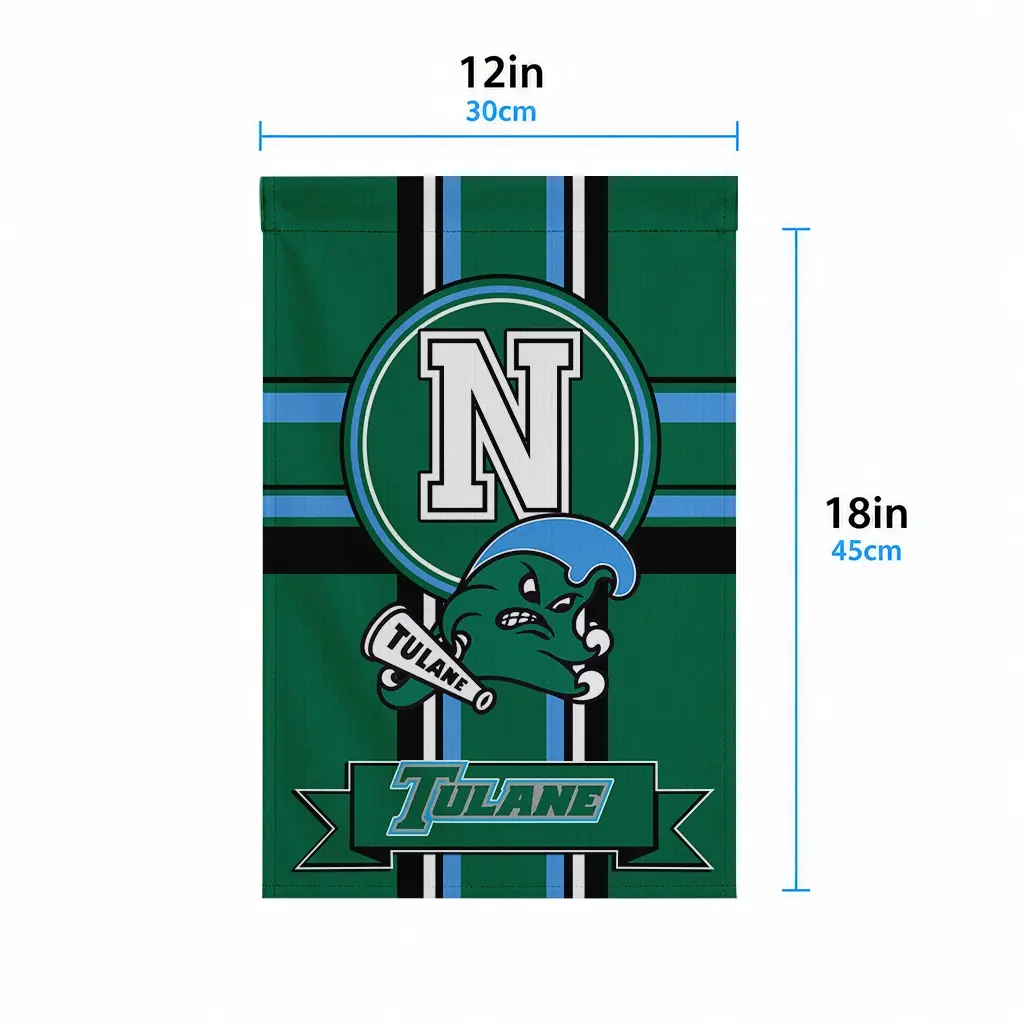 Tulane Green Wave Garden Flag Personalized Circle Medallion Green High Quality Tulane Green Wave Garden Flag Personalized Circle Medallion Green High Quality