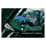 Tulane Green Wave House Flag Custom Diagonal Stripes Green Best Selling