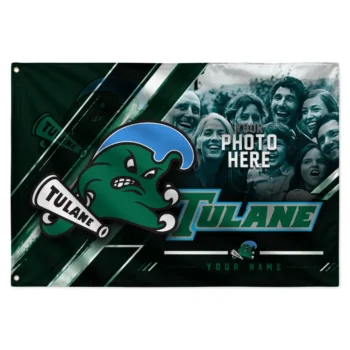 Tulane Green Wave House Flag Custom Diagonal Stripes Green Best Selling