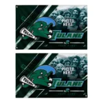 Tulane Green Wave House Flag Custom Diagonal Stripes Green Best Selling