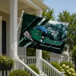 Tulane Green Wave House Flag Custom Diagonal Stripes Green Best Selling