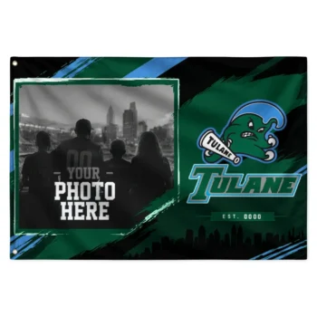 Tulane Green Wave House Flag Customized Framed Photo Green Black Best Selling