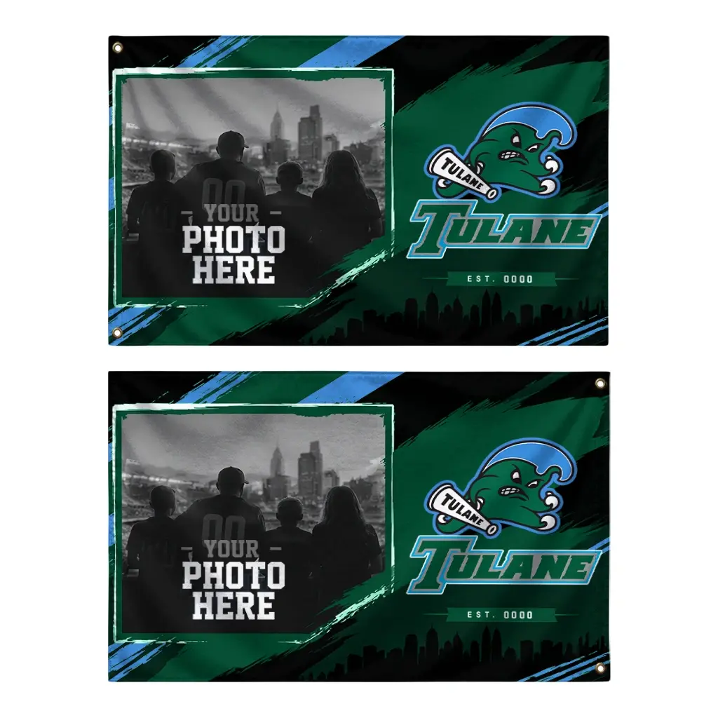 Tulane Green Wave House Flag Customized Framed Photo Green Black Fashion Forward Tulane Green Wave House Flag Customized Framed Photo Green Black Fashion Forward