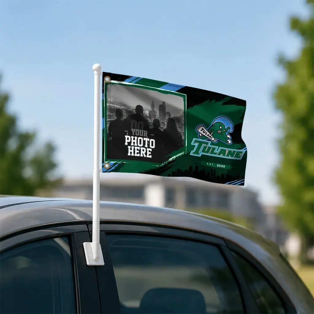 Tulane Green Wave House Flag Customized Framed Photo Green Black Latest Model Tulane Green Wave House Flag Customized Framed Photo Green Black Latest Model