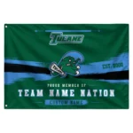 Tulane Green Wave House Flag Personalized Brushed Streaks Green Best Selling