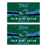 Tulane Green Wave House Flag Personalized Brushed Streaks Green Best Selling