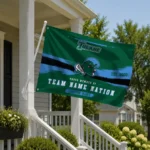 Tulane Green Wave House Flag Personalized Brushed Streaks Green Best Selling