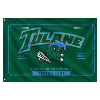 Tulane Green Wave House Flag Personalized Ornate Border Green Best Selling