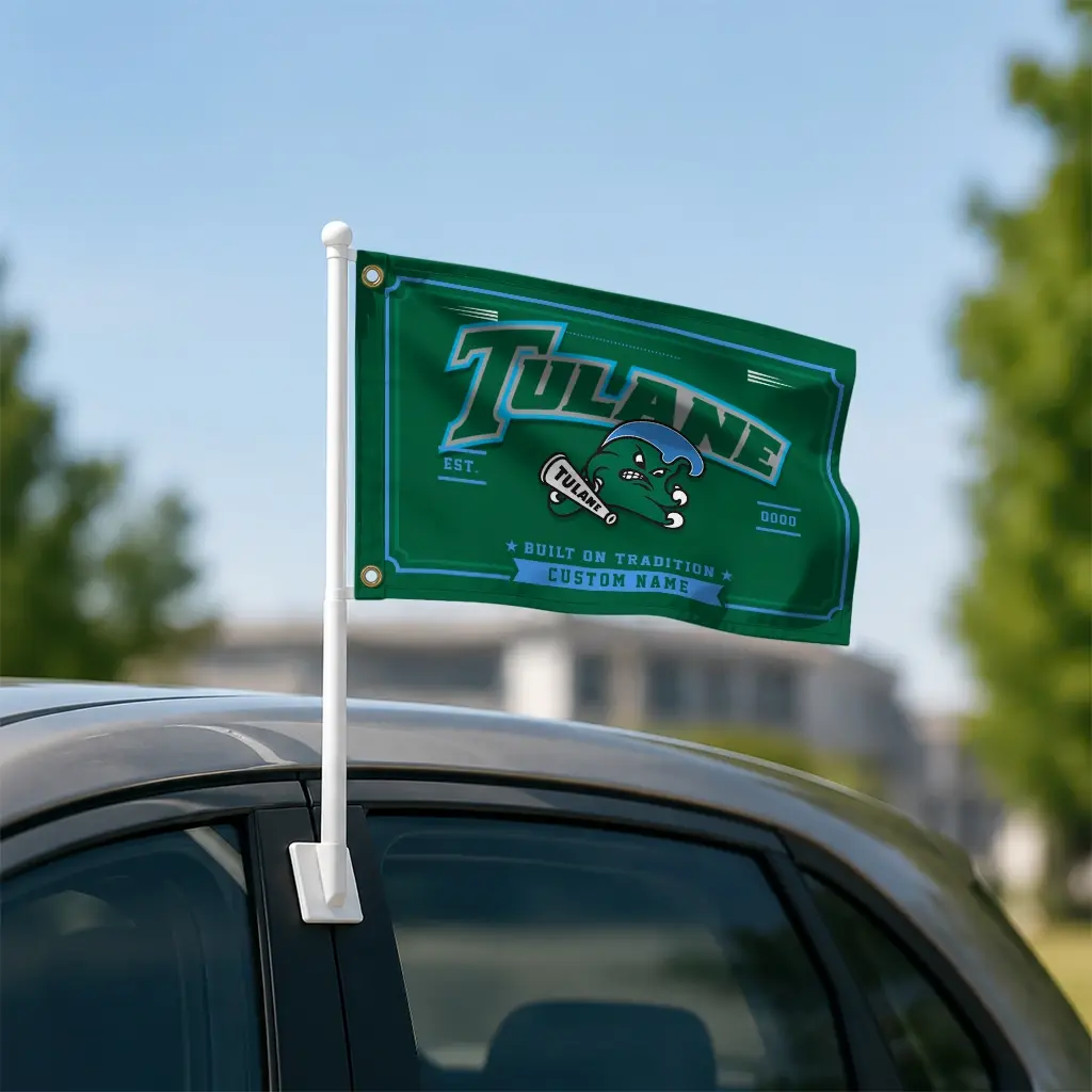 Tulane Green Wave House Flag Personalized Ornate Border Green Latest Model Tulane Green Wave House Flag Personalized Ornate Border Green Latest Model