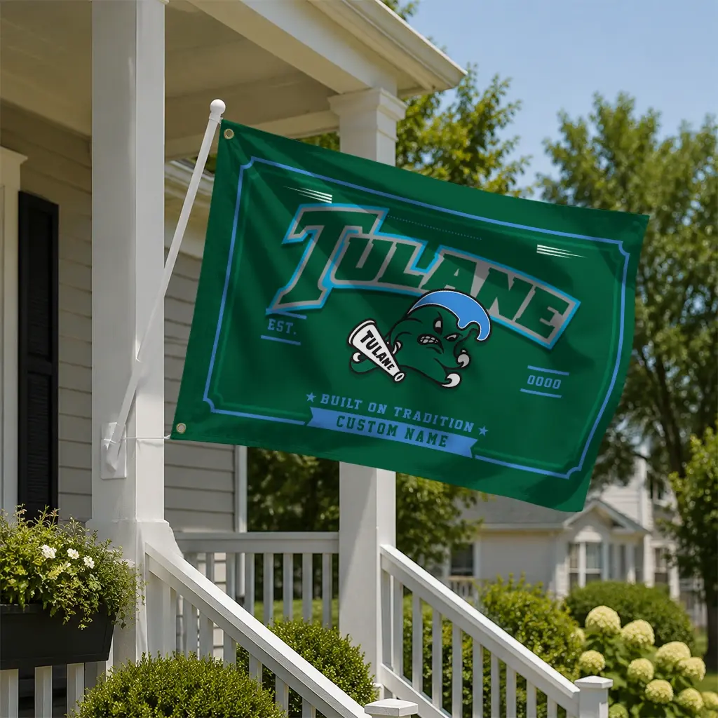 Tulane Green Wave House Flag Personalized Ornate Border Green New Arrival Tulane Green Wave House Flag Personalized Ornate Border Green New Arrival