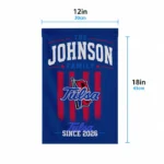 Tulsa Golden Hurricane Garden Flag Custom Distressed Stripes Blue Best Selling