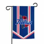 Tulsa Golden Hurricane Garden Flag Customized Chevron Stripes Blue Best Selling