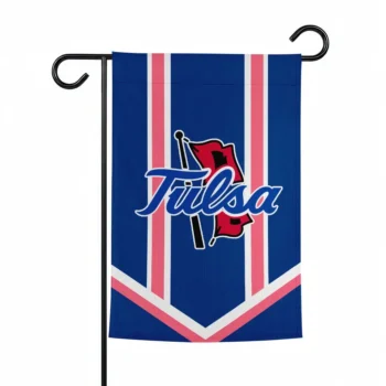 Tulsa Golden Hurricane Garden Flag Customized Chevron Stripes Blue Best Selling
