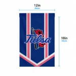 Tulsa Golden Hurricane Garden Flag Customized Chevron Stripes Blue Best Selling