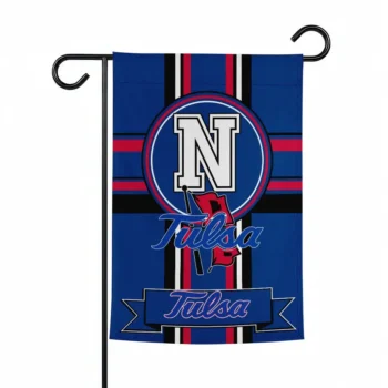 Tulsa Golden Hurricane Garden Flag Customized Circle Medallion Blue Best Selling