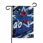 Tulsa Golden Hurricane Garden Flag Personalized Glowing Star Blue Best Selling