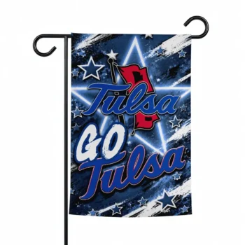 Tulsa Golden Hurricane Garden Flag Personalized Glowing Star Blue Best Selling