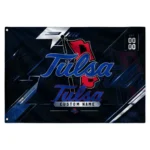Tulsa Golden Hurricane House Flag Custom Speed Slashes Blue Best Selling