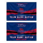 Tulsa Golden Hurricane House Flag Customized Brushed Streaks Blue Best Selling