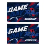 Tulsa Golden Hurricane House Flag Personalized Action Streaks Blue Best Selling