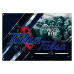 Tulsa Golden Hurricane House Flag Personalized Diagonal Stripes Blue Best Selling
